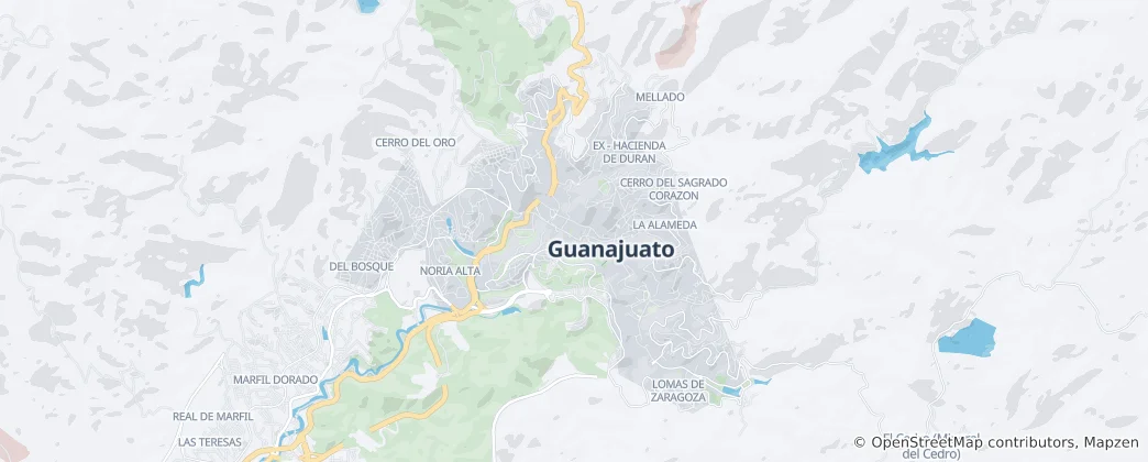 Map of Guanajuato