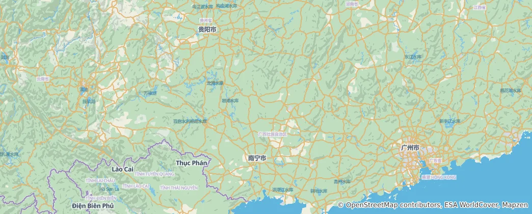 Mapa De Guangxi Zhuang Autonomous Region