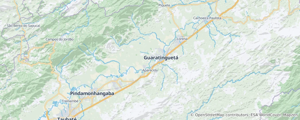 Térkép: Guaratinguetá
