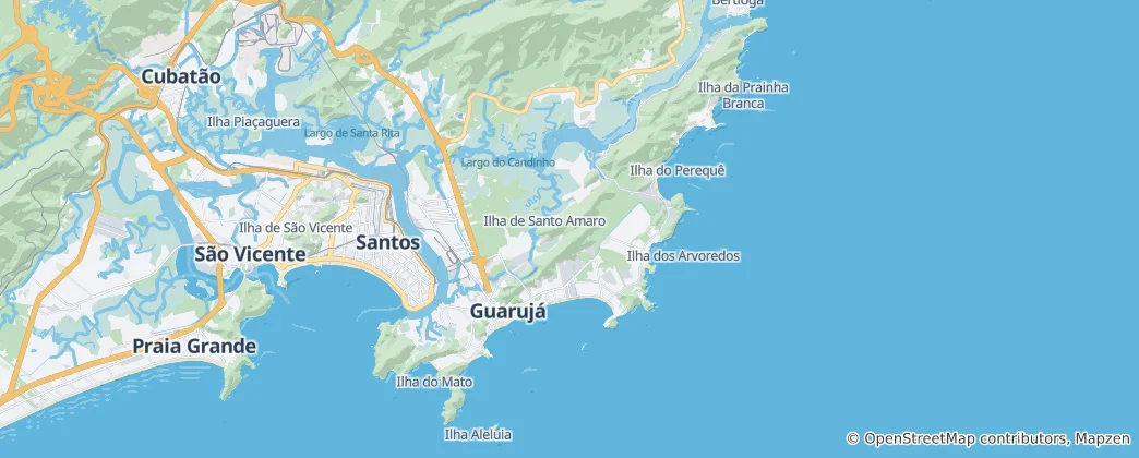 Map of Guarujá
