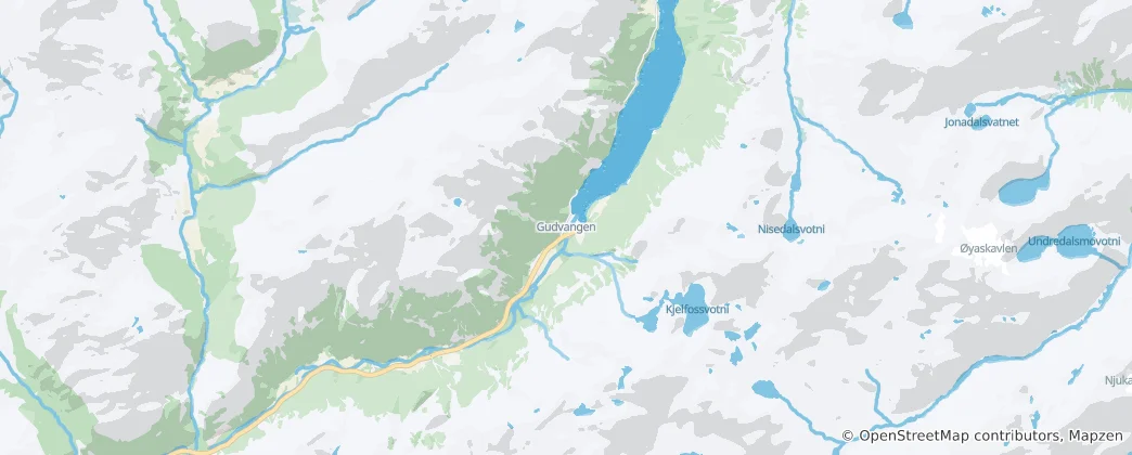 Mapa De Gudvangen