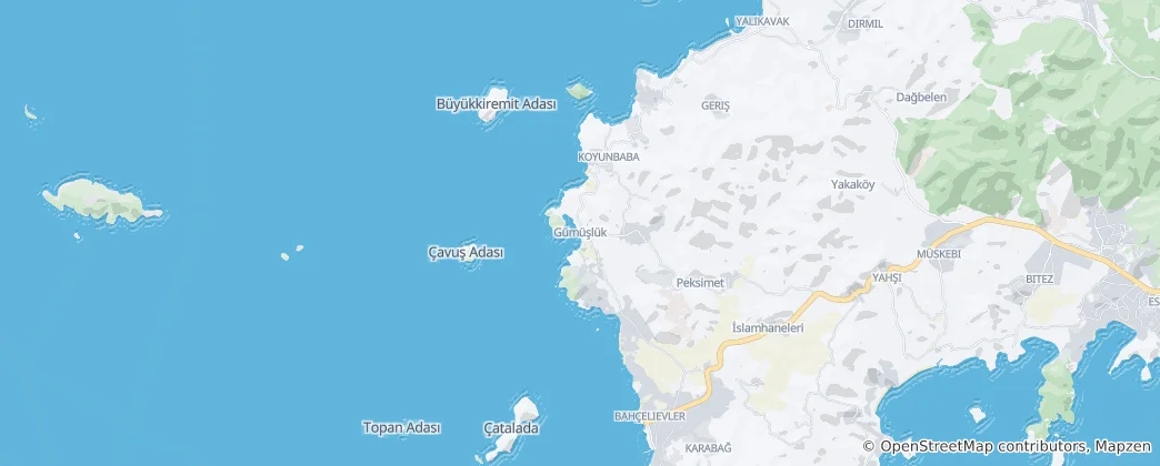 Térkép: Gümüşlük