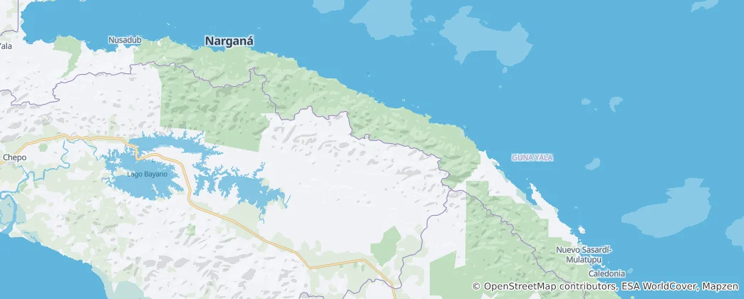 Map of Guna Yala