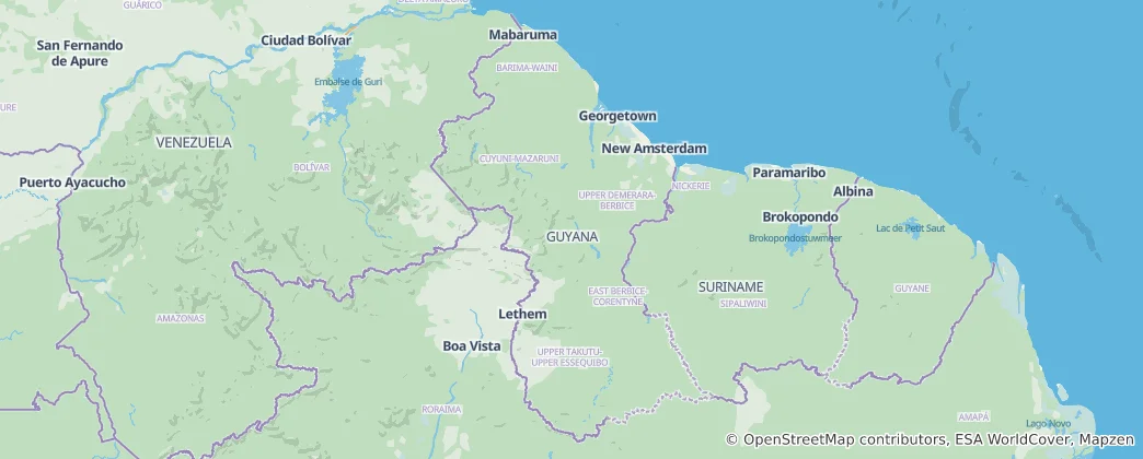 Map of Guyana