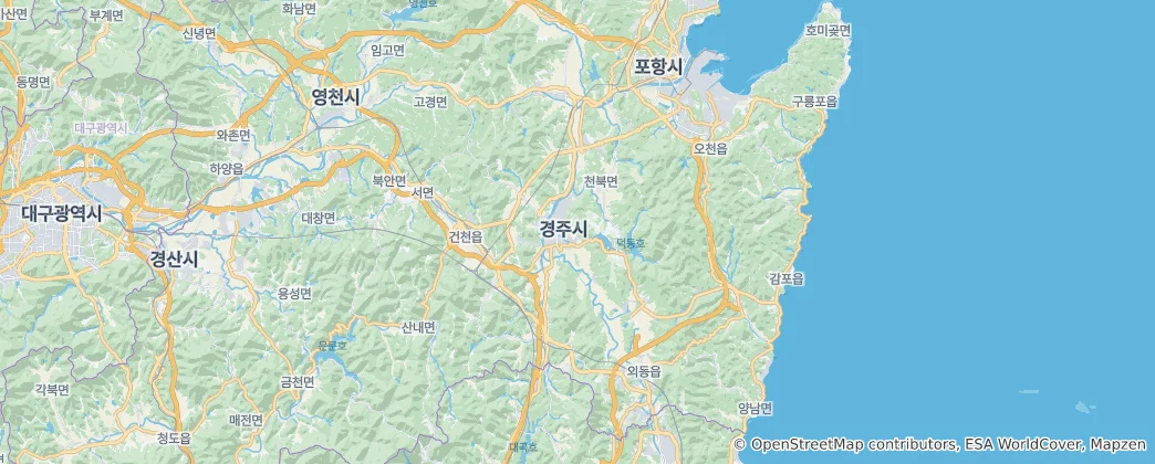 Map of Gyeongju