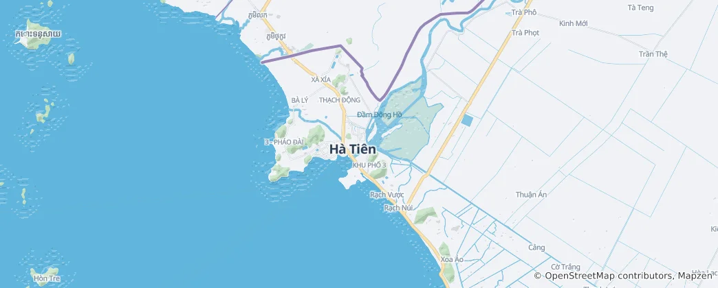 Mapa Ha Tien