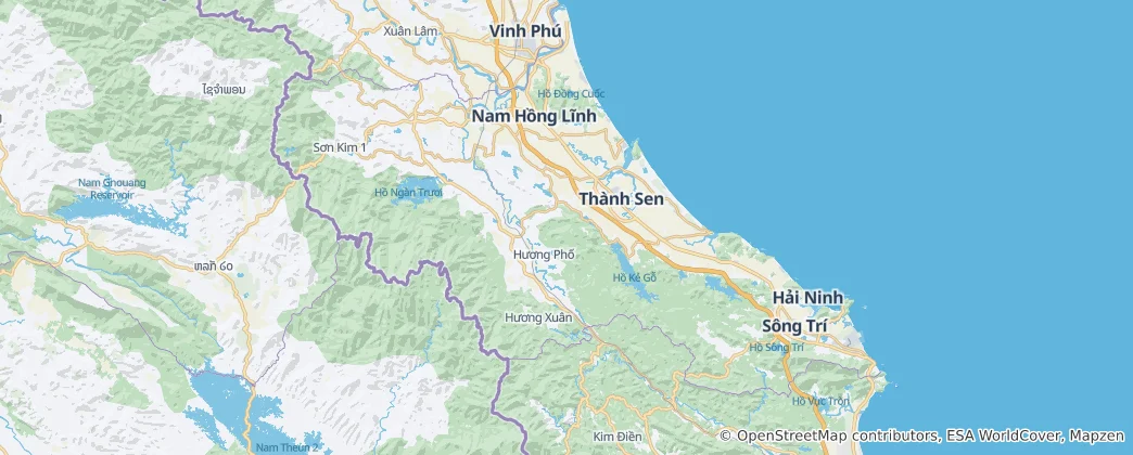 Carte de Hà Tĩnh
