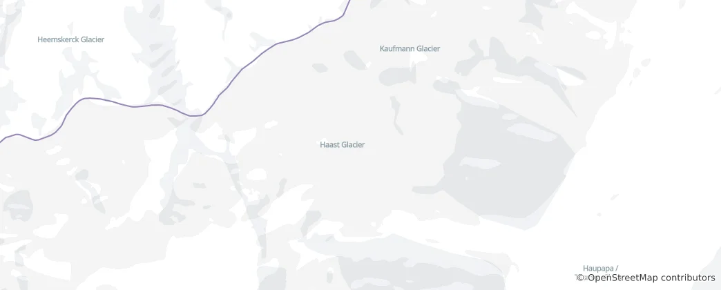 Mapa De Haast Glacier