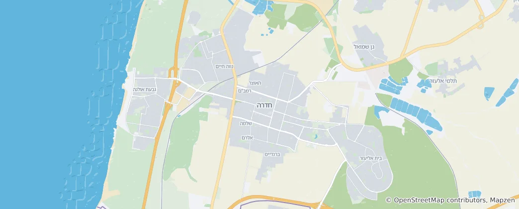 Map of Hadera