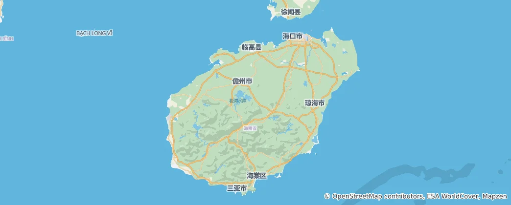 Map of Hainan