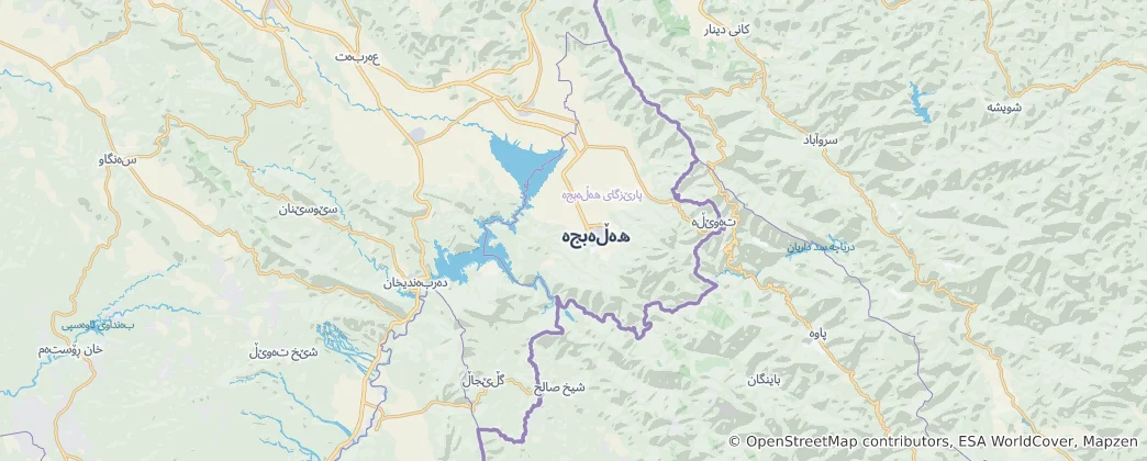 Mappa di Distretto di Halabja