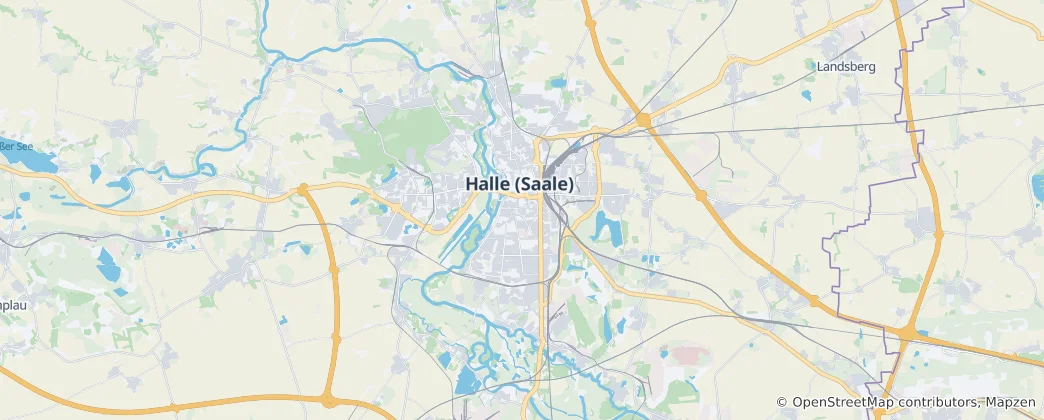 Mapa Halle