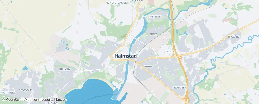 Halmstad — Karte