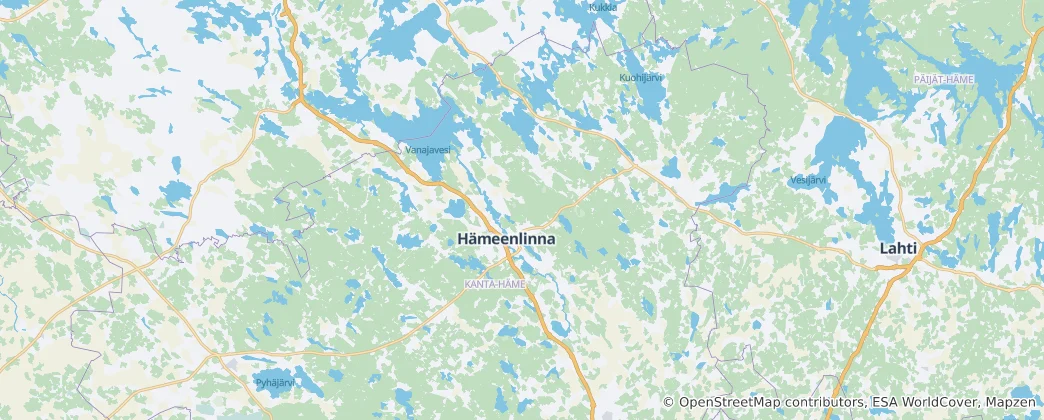 Map of Hämeenlinna