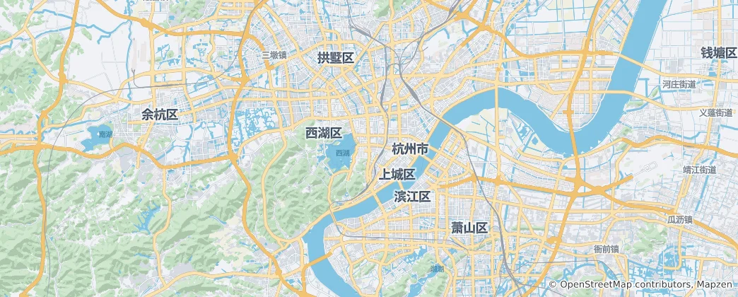 Kaart van Hangzhou