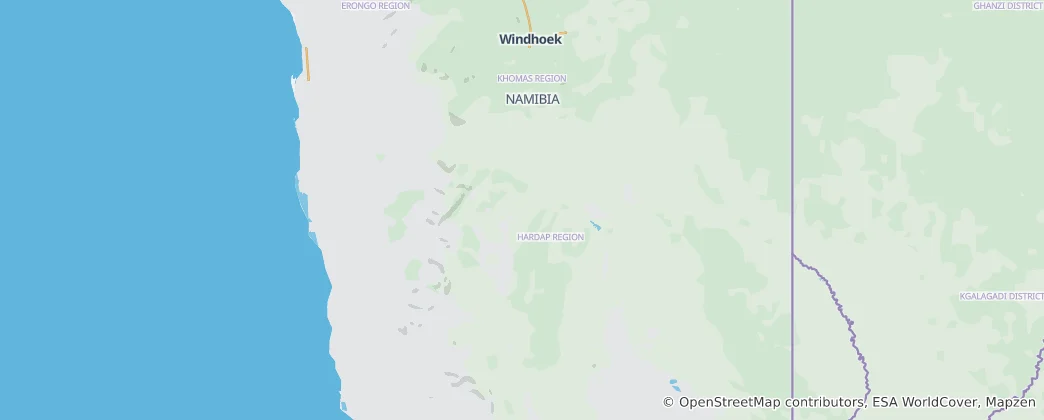 Map of Hardap Region