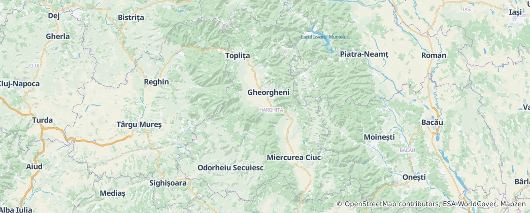 Karte von Kreis Harghita