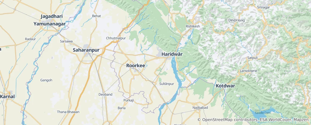 Map of Haridwar district
