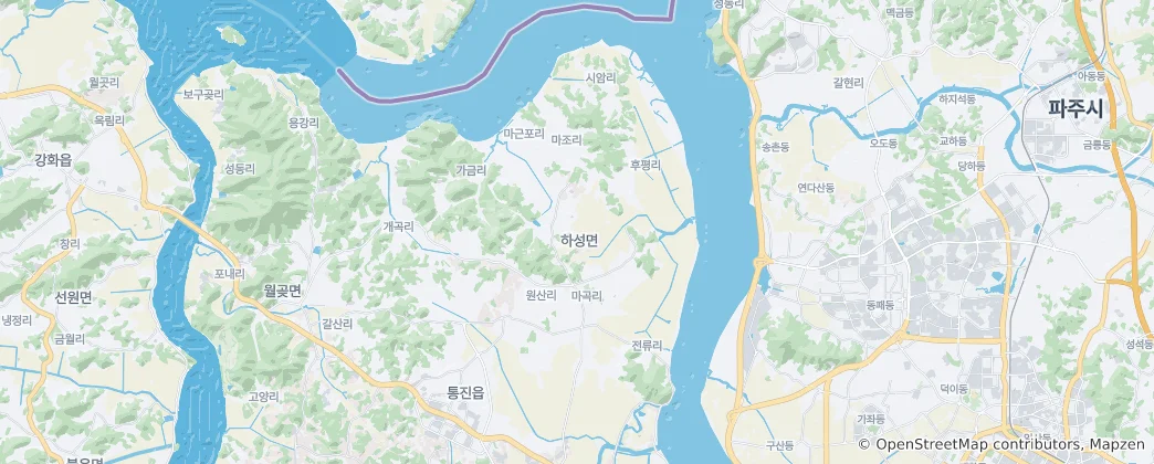 Mappa di Haseong-myeon