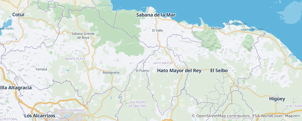 Mappa di Provincia di Hato Mayor