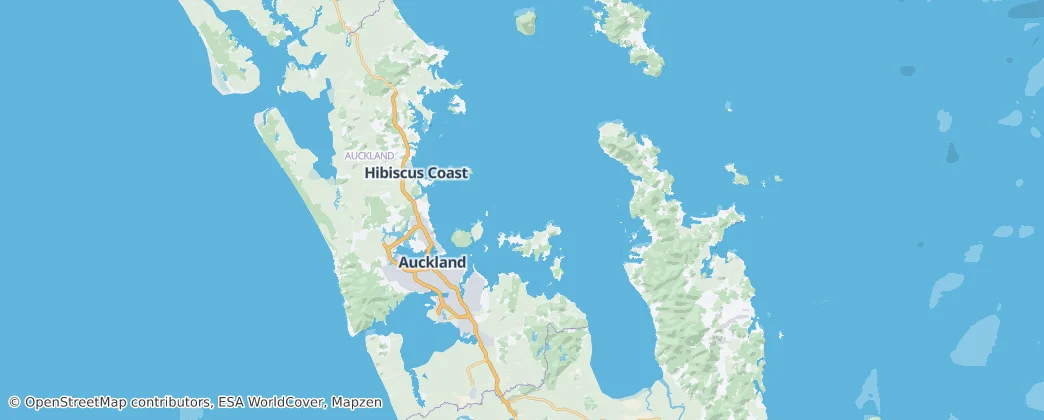 Golf van Hauraki — Kaart