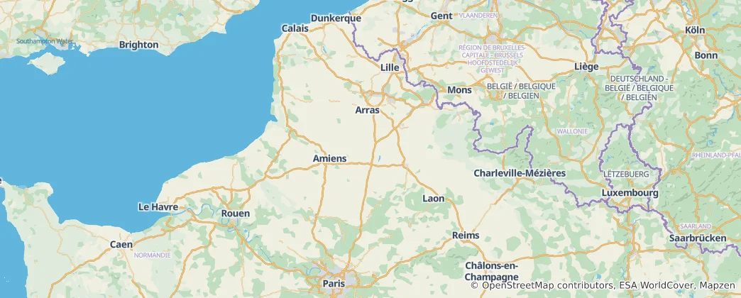 Mapa Hauts-de-France