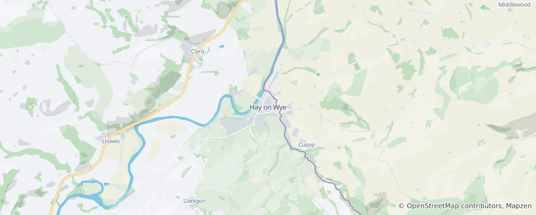 Mapa Hay-on-Wye