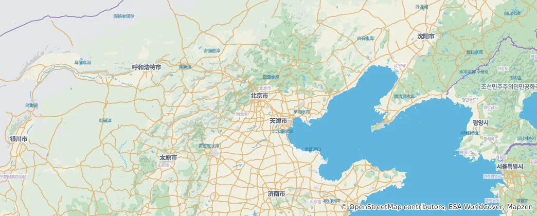 Kaart van Hebei