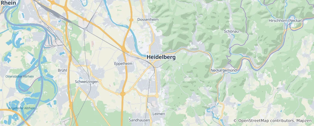 Kaart van Heidelberg