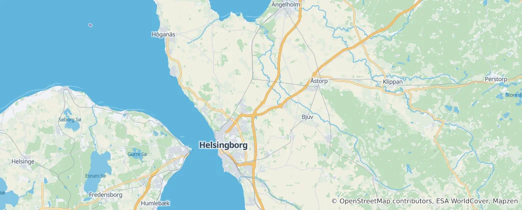 Mapa Helsingborg