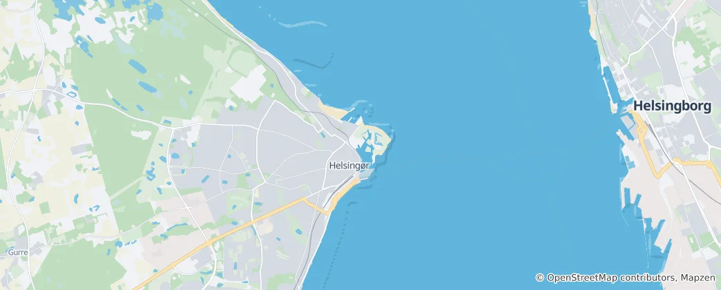 Kaart van Helsingør