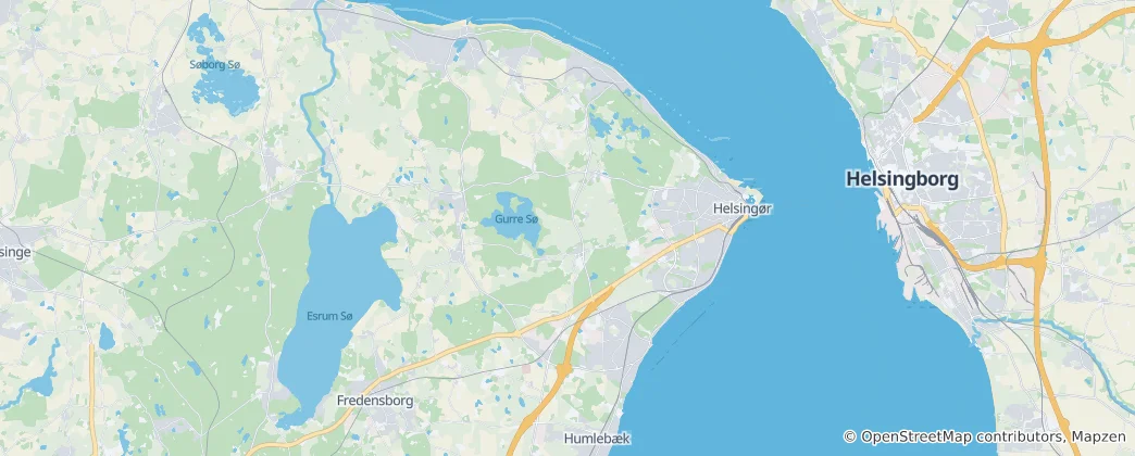 Kaart van Helsingør