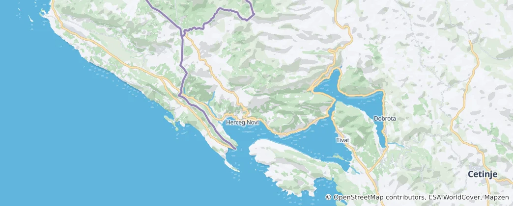 Mapa Herceg Novi