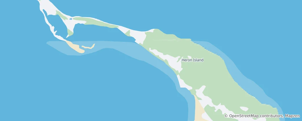 Mapa Heron Island