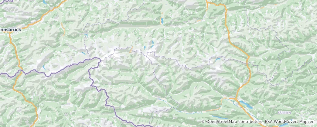 Map of High Tauern