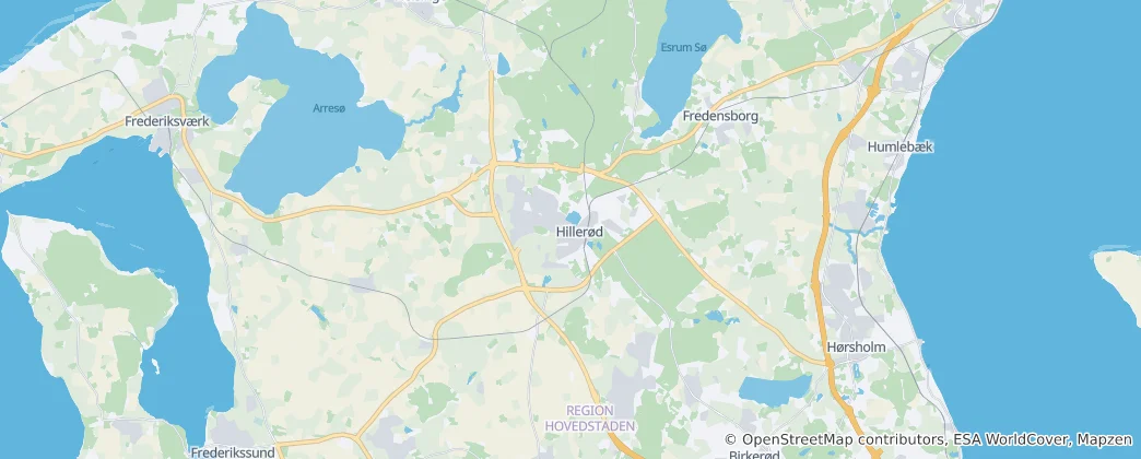 Mapa Hillerød