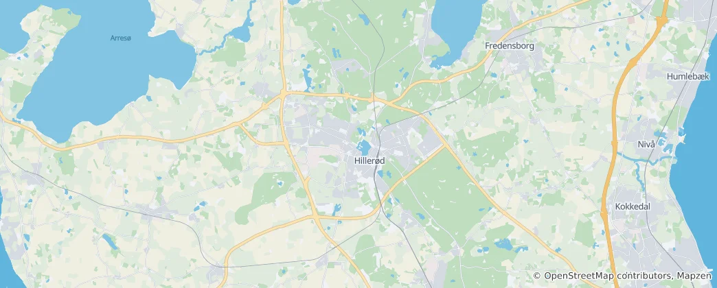Kaart van Hillerød
