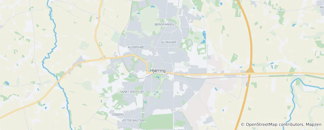Mapa Hjørring