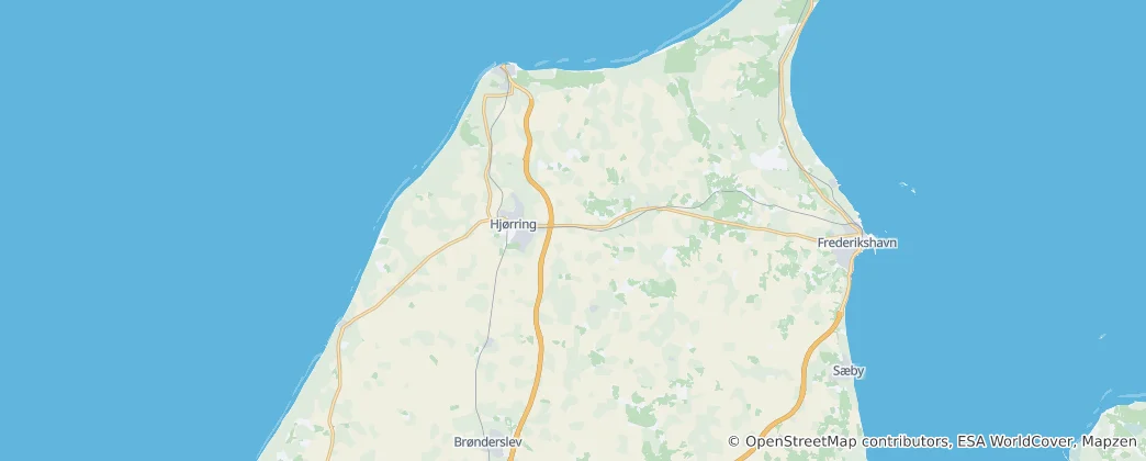 Map of Hjørring Municipality