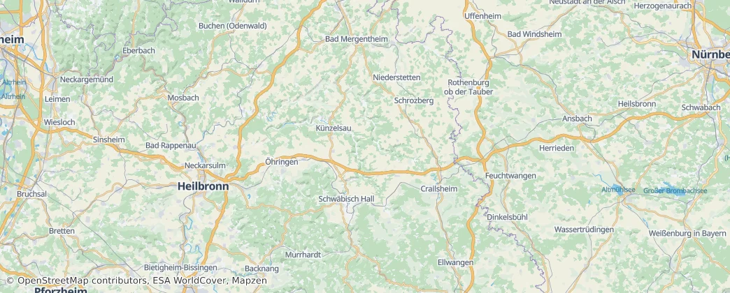 Hohenlohe – Mapa
