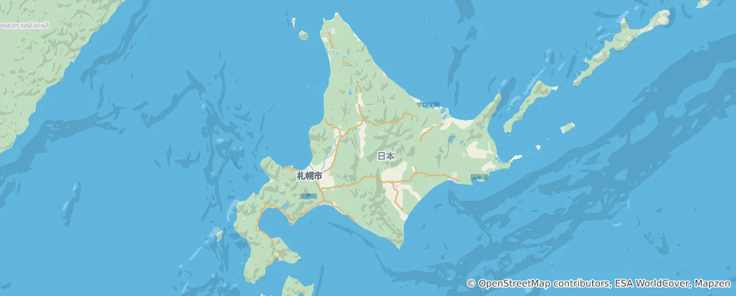 Map of Hokkaido