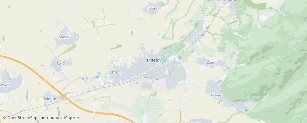 Holešov — Map