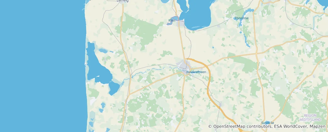 Kaart van Holstebro