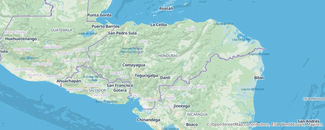 Map of Honduras