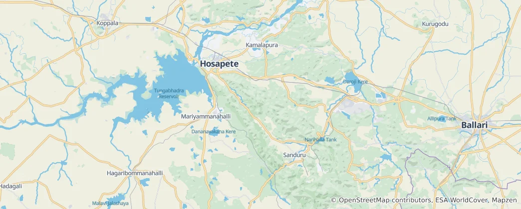 Map of Hosapete