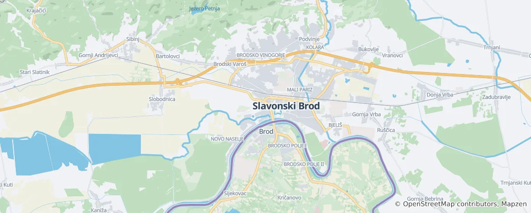 Mapa Slavonski Brod