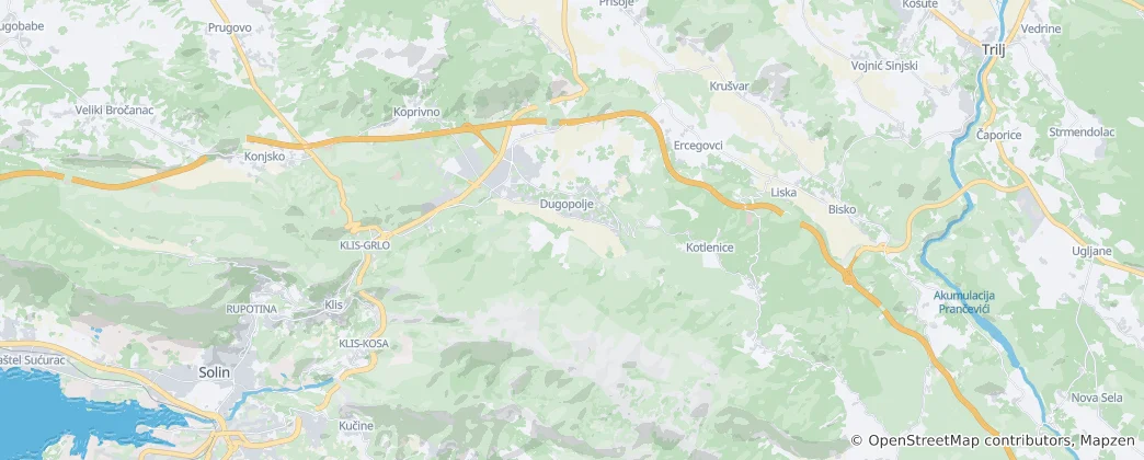 Karte von Općina Dugopolje