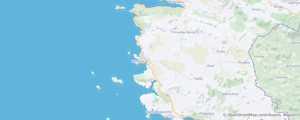 Mappa di Općina Primošten