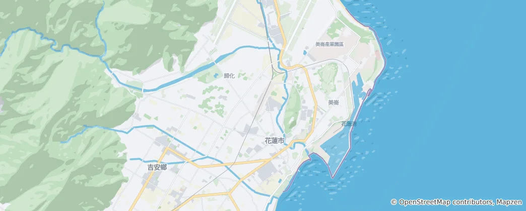 Map of Hualien City