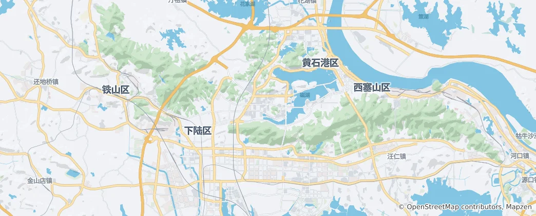 Map of Huangshi
